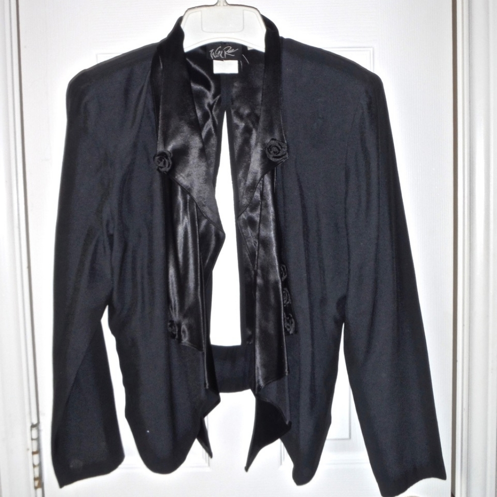 Black satin jacket w/ tails